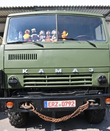 Auch dieser Kamaz-Laster aus russischer Produktion konnte in Hartmannsdorf bestaunt werden.