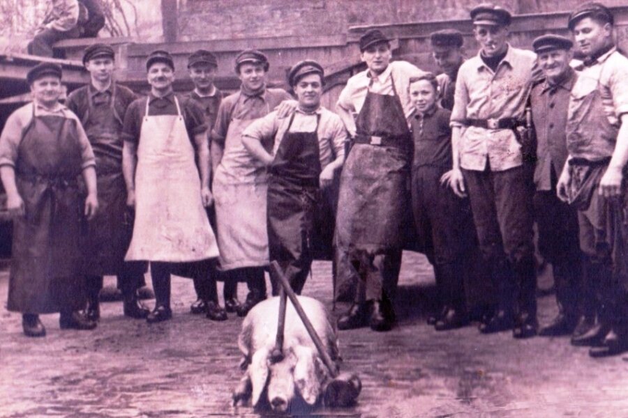 Traumjob Fleischer: "Ich kann mir keinen anderen Beruf vorstellen" - 1946 wurde die Fleischerei Sacher zur Zentralschlachtstelle für die Fleischer der Umgebung. 