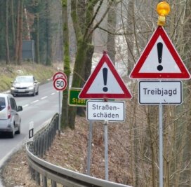 Treibjagd schränkt Verkehr ein - Wegen einer Jagd waren zwischen Zschopau und Scharfenstein nur50 km/h erlaubt. 
