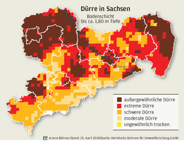 Trockenheit trifft vor allem den Norden und Osten Sachsens - 