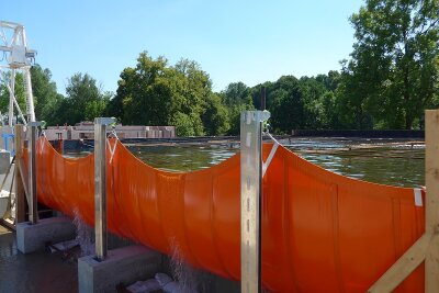 TU entwickelt innovativen Flut-Schutz - Das Hochwasserschutzsystem mit temporär aufbaubarer Stauwand wurde in der Entwicklungsphase umfangreichen Tests unterzogen.