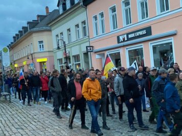Über 1000 Teilnehmer bei Demonstrationen in Auerbach und Adorf - Demo in Auerbach