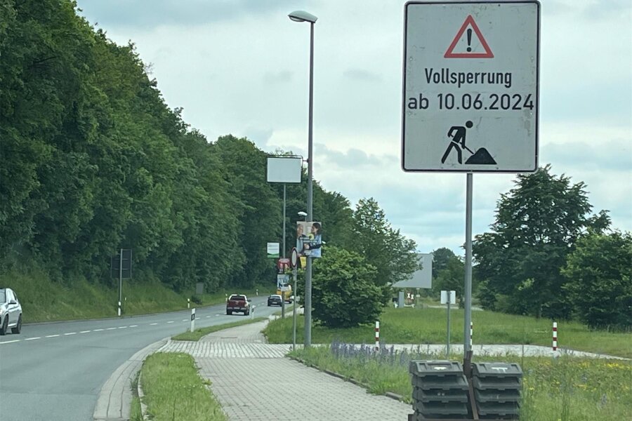Überraschende Sperrung der B 92 im Vogtland - Die Talsperrenstraße (B 92) in Oelsnitz wird vom 10. bis 14. Juni wegen Fahrbahnerneuerung gesperrt.