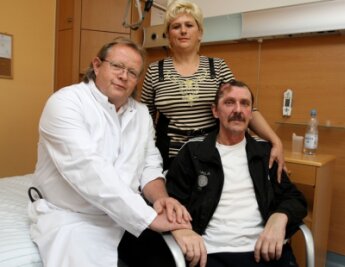 Volodomir Mikolajowitsch Sergejetschew im Krankenhaus in Zwickau