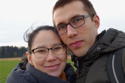 Ukrainer in Freiberg: "Wenn ich könnte, ich würde mein Land verteidigen" - Taras Shepel und seine Frau Nina.