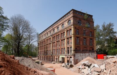 Umbau der Pfefferkorn-Fabrik soll bis 2024 geschafft sein - Das architektonisch besondere Gebäude der ehemaligen Pfefferkorn-Fabrik steht unter Denkmalschutz.