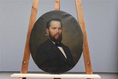 Unbekannter auf Porträt eines Zwickauer Malers gibt Rätsel auf - Dunkle Haare, Vollbart, prägnante Nase: Wen hat Carl Gottlob Mittenzwey auf diesem Porträt abgebildet?
