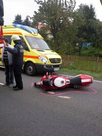 Unfall in Freiberg: Krad-Fahrer schwer verletzt - 