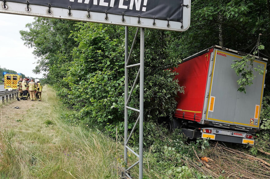Unfall mit Lkw bei Berbersdorf an A4