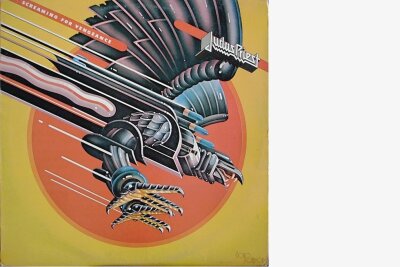 Unfassbare Eruption ehemaliger Hippies - Das ikonische Plattencover von "Screaming For Vengeance" zeigt noch deutlich die 70er-Jahre-Spuren von Judas Priest. 