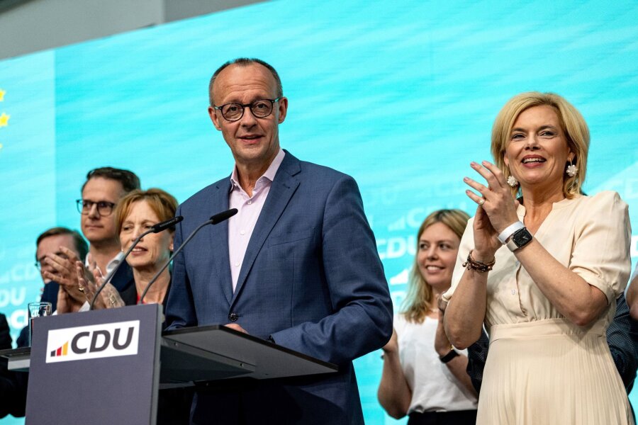 Union stärkste Kraft bei Europawahl - AfD vor SPD und Grünen - CDU-Chef Friedrich Merz forderte die Bundesregierung aus SPD, FDP und Grünen auf zu akzeptieren, dass die Union in Deutschland die Europawahl gewonnen hat.