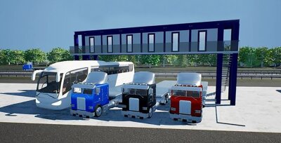 Unternehmer aus Limbach erfinden die Trucker-Kabine neu - Zwei Unternehmen haben Übernachtungsmöglichkeiten für Lkw entwickelt. Die Module sind auf Hochgestellen angeordnet. 