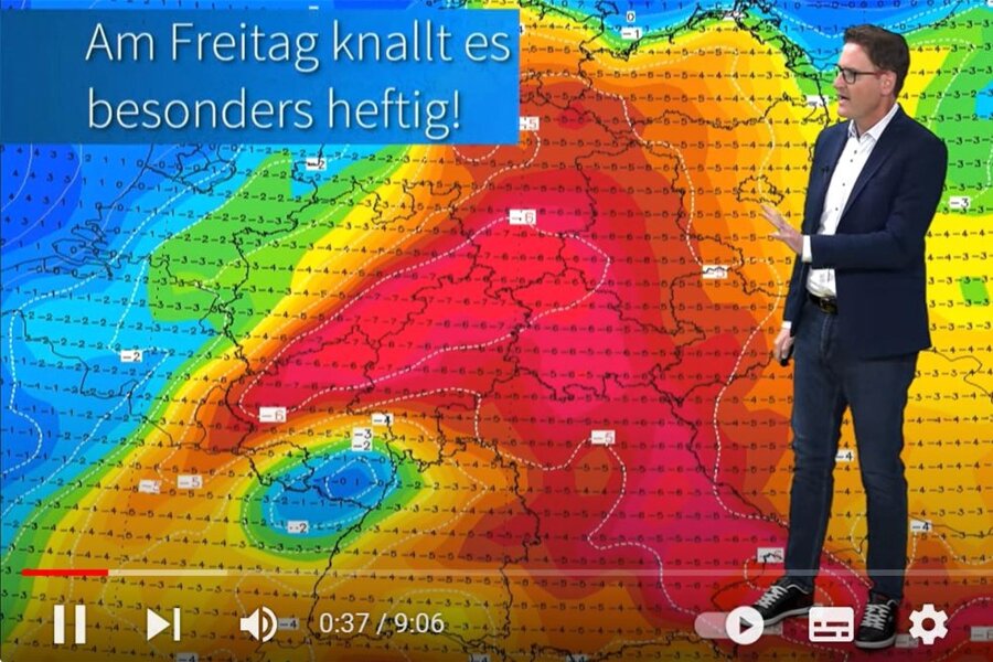 Unwettergefahr in Sachsen: Hochsommer verabschiedet sich mit einem Knall - Wetterexperte Dominik Jung warnt vor Unwettern am Freitag. 