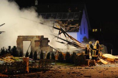 Ursache für Explosion in Ehrenfriedersdorf unklar - Die Ursache der Explosion eines Wohnhauses in Ehrenfriedersdorf ist nach wie vor ungeklärt.