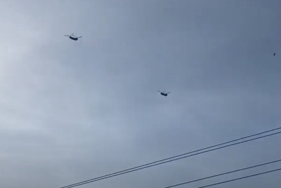 US-Hubschrauber über dem Erzgebirge sorgen für Aufsehen - Die Hubschrauber, die über dem Erzgebirge 