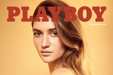 US-"Playboy" lässt die Hüllen wieder fallen - Elizabeth Elam auf dem Cover der neuen März-April-Ausgabe des US-Playboys.