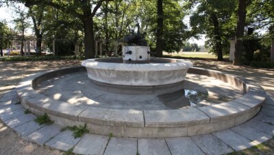 Vandalismus: Unbekannte fluten Brunnenstube - Nichts geht mehr: Der Schwanenbrunnen am Rand des Zwickauer Schwanenteichparks kann für den Rest des Jahres nicht mehr in Betrieb gehen. Die Stadt hat Anzeige erstattet. 