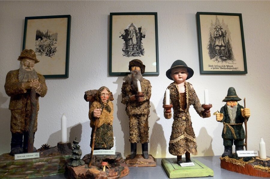 Verein in Falkenstein setzt fast vergessenem Künstler ein Denkmal - Der Moosmann in geschnitzter und gemalter Form ist Schwerpunkt der neuen Exponate von Bruno Paul im Falkensteiner Museum.