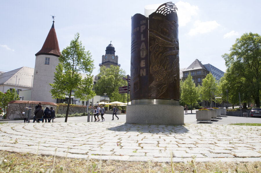 Verein: Platz am Plauener Wendedenkmal soll Thomas-Küttler-Platz heißen - Das Wendedenkmal in Plauen. 