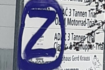 Vereinschef: "Z"-Symbol ist wieder entfernt - Am Samstag prangte das "Z" an Aufstellern des MSC.