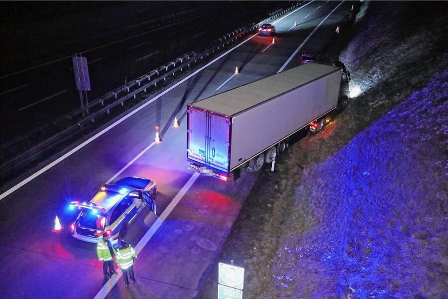 Verfolgung von Leipzig bis nahe Dresden: Trucker auf Drogen hält Polizei in Atem - Die wilde Fahrt endete schlussendlich nahe Dresden.