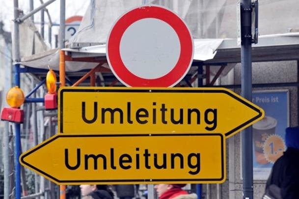 Verkehrsbehinderungen auf der Leipziger Straße - 