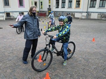 Verkehrssicherheit im Blick - Ein Fahrradparcours soll auch beim Verkehrssicherheitstag auf dem Zwickauer Markt aufgebaut werden. 