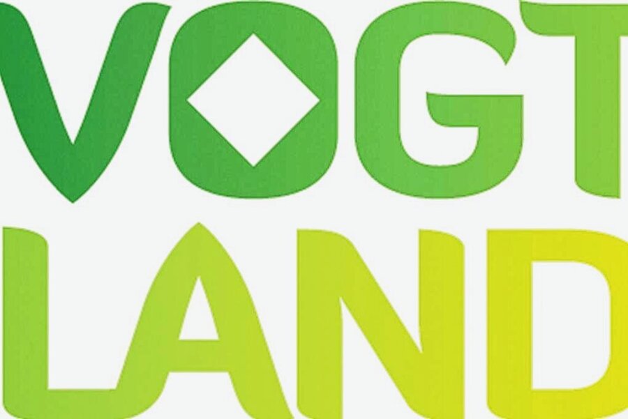 "Vogtland"-Logo soll in Plauen auf städtische Publikationen - Das Vogtland-Logo wurde im Jahr 2013 als Wortbildmarke entwickelt.