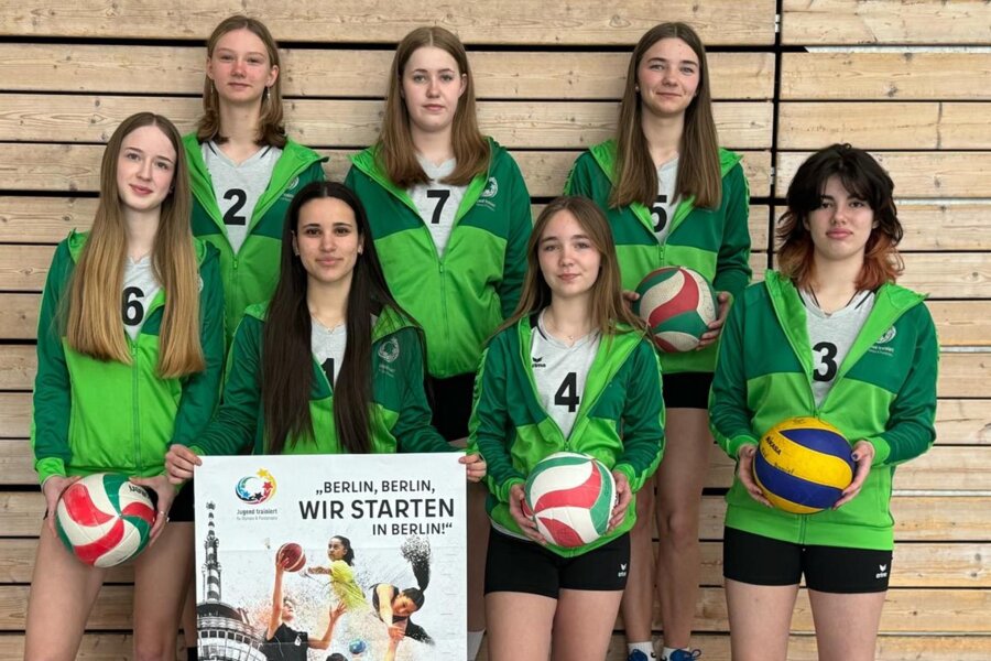 Volleyballerinnen des Brander Cotta-Gymnasiums starten beim großen Finale in Berlin - Von Brand-Erbisdorf nach Berlin: Am Mittwoch beginnen die Volleyball-Wettkämpfe für die Cotta-Mädchen.