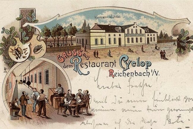 Gruß aus dem Restaurant Cyclop: Die historische Ansichtskarte stammt aus der Sammlung von Rolf Götz. 