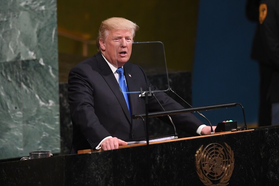 Premiere vor den Vereinten Nationen: Die erste Rede des US-Präsidenten Donald Trump fällt für seine Verhältnisse sachlich aus, auch wenn es ihr nicht an Härte mangelt.