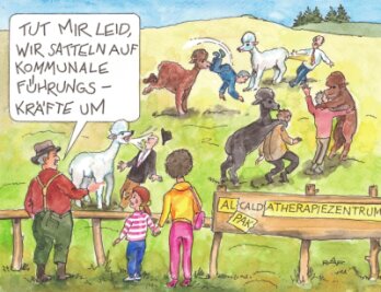 VORSICHT SATIRE: RÜCKBLICK AUF DIE WOCHE: Bürgermeister brauchen frisches Blut - Karikaturist Ralf Alex Fichtner versucht es mit Ertüchtigung.