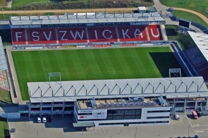 VW Sachsen verlängert Sponsoring beim FSV Zwickau - Die GGZ-Arena in Zwickau.