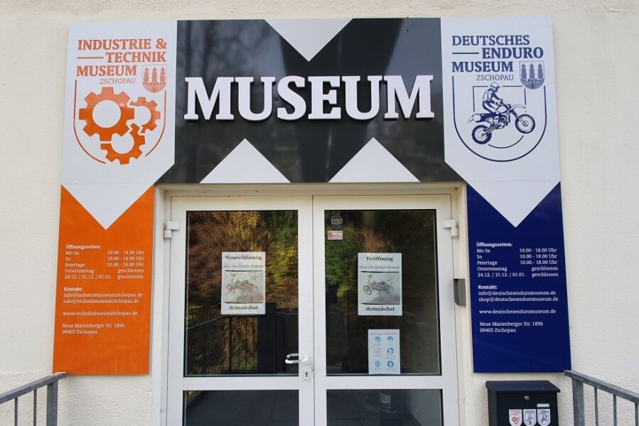 Die Tür des Enduro- und Technik-Museums im Zschopauer MZ-Altwerk bleibt für die Öffentlichkeit vorerst noch geschlossen.