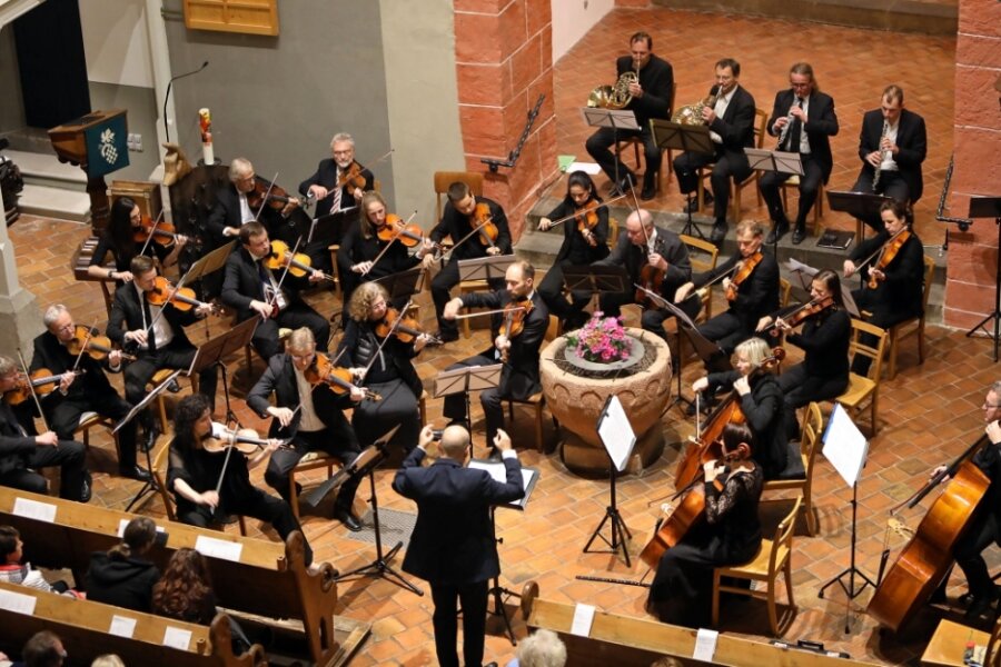 Das Ensemble Amadeus bei einem Konzert in der Kirche St. Martin Meerane. 