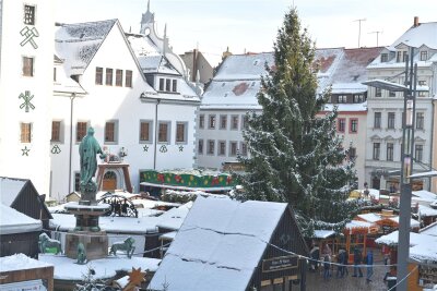 Warum der Weihnachtsbaum auf dem Christmarkt in Freiberg ohne Licht war - Der Weihnachtsbaum auf dem Freiberger Christmarkt war am Dienstagabend zeitweise ohne Licht.