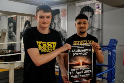 Warum die Zwickauer Boxer am Samstag nach Lauenhain umziehen - Linus Tesch (links) und Rezan Boral (rechts) vom KSSV Zwickau freuen sich auf die Lauenhainer Boxnacht.