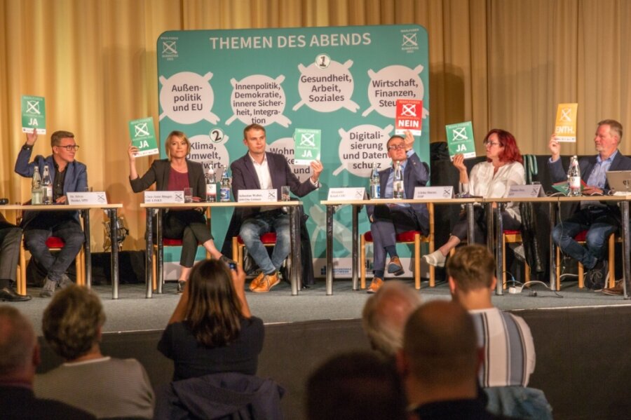 Was beim Wahlforum polarisierte - Sechs Bundestagskandidaten, die das Erzgebirge in Berlin vertreten wollen, standen am Montag Rede und Antwort.