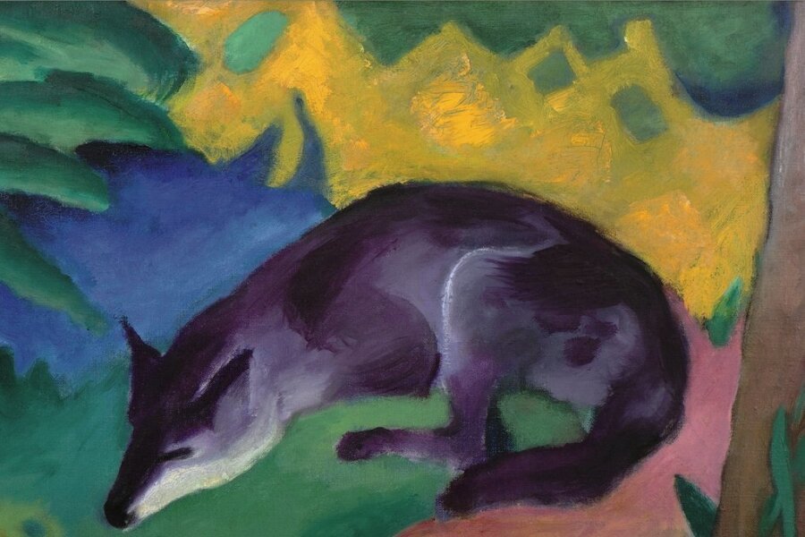 Das Bild "Fuchs", 1911 von Franz Marc gemalt, wird in der Ausstellung "Brücke und Blauer Reiter" zu sehen sein, die ab Ende März einen Überblick über die Kunst des Expressionismus gibt. 