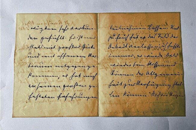 Was ein Kondolenzbrief mit dem Steinkohleabbau zu tun hat - Ungewöhnliches Museums-Exponat: ein mehrseitiger Kondolenzbrief. Foto: 