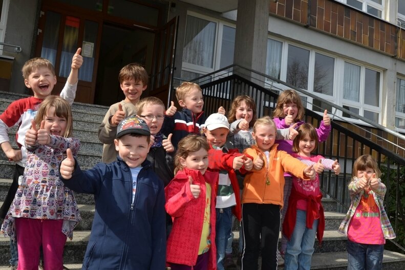 Wechselburger Grundschule bekommt die erste Klasse voll - Die künftigen Erstklässler freuen sich, dass sie ab August die Wechselburger Grundschule besuchen.