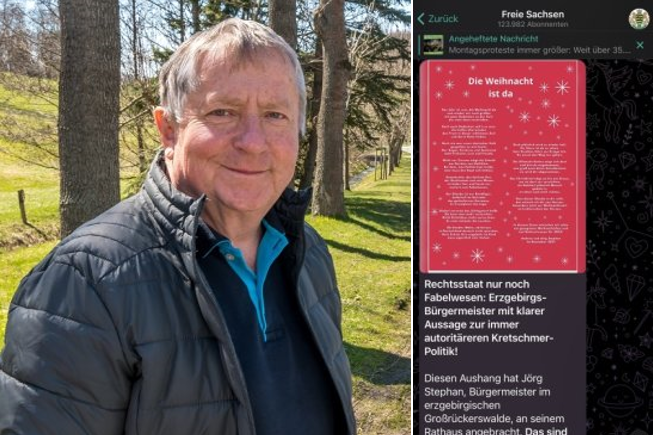 Wegen Weihnachtsgedicht: Rechtsextreme feiern Bürgermeister von Großrückerswalde im Netz 