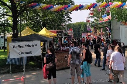 Wegen Wind: Ballonfest ohne Heißluftballons - Eingang zum Festgelände