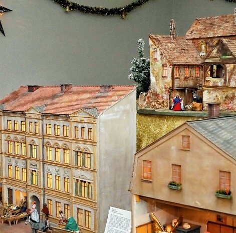 Weihnachten im ganzen Haus spürbar - Der "Werdauer Krippenweg" wurde für die aktuelle Weihnachtsausstellung in Form einer Stadt aufgebaut.