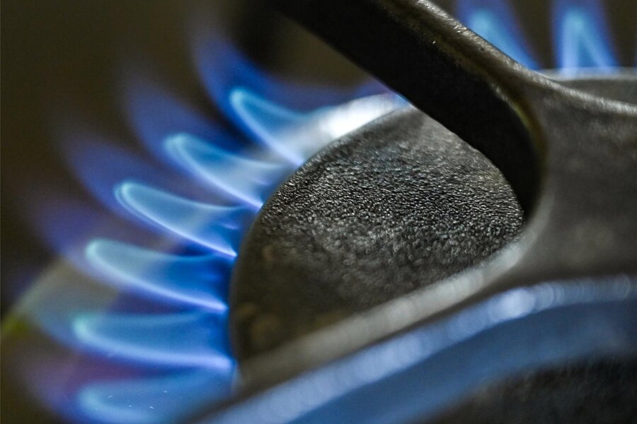 Weil zwei Umlagen wegfallen: Wird Erdgas bald billiger? - Eine Gasflamme auf einer Kochstelle an einem Gasherd in einer Küche. Ab dem 1. Oktober fallen zwei Gas-Umlagen weg. 