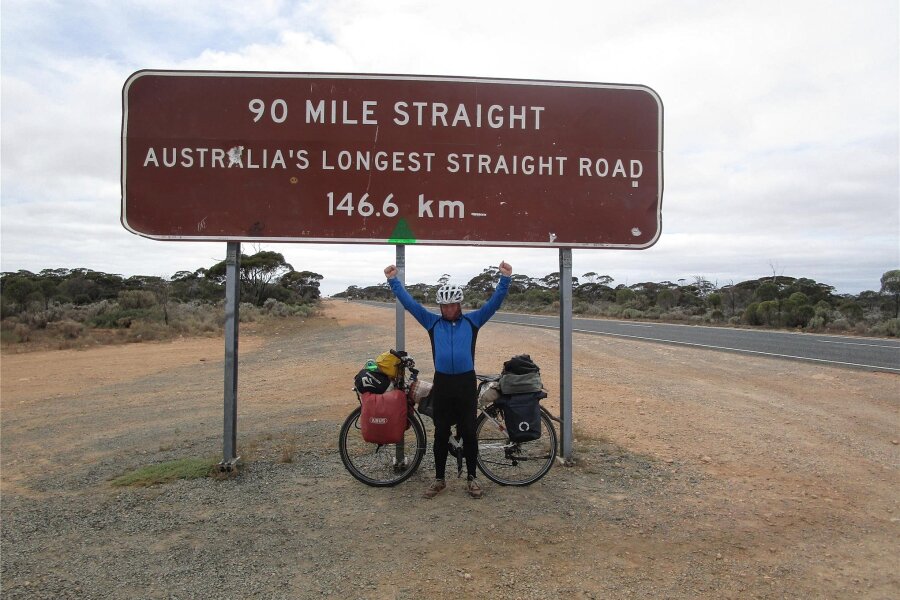 Weltenbummler berichtet: 16.000 Kilometer mit dem Rad durch Australien - Neun Monate reiste Harald Lasch mit dem Rad durch Australien. Darüber wird er am Sonntag in Stollberg sprechen.