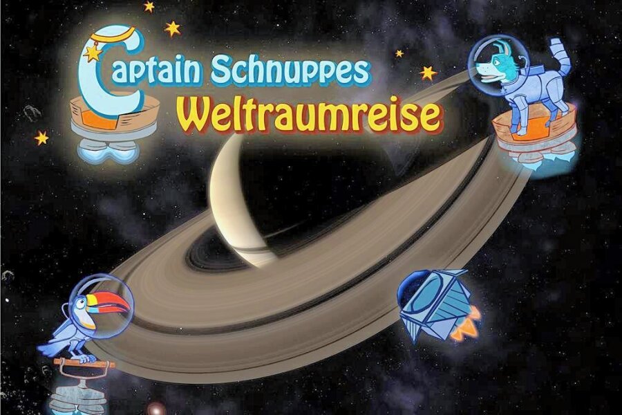 Weltraumfilm für Kinder feiert in Hartha Premiere - Im Film besucht Captain Schnuppe mit seinem Raumschiff Argo die Planeten des Sonnensystems.