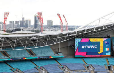 Wer gewinnt die Fußball-WM 2023? Stimmen Sie jetzt ab - Das Accor Stadium im Vorfeld der FIFA Frauen-Weltmeisterschaft 2023. Die FIFA Frauen-Weltmeisterschaft in Australien und Neuseeland findet vom 20. Juli bis 20. August 2023 statt.