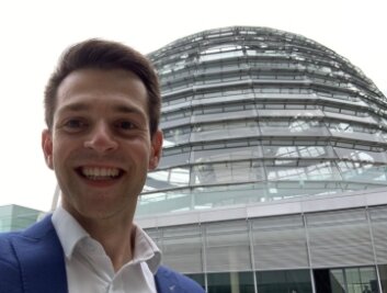 Wer Mittelsachsen künftig im Bundestag vertritt - Philipp Hartewig war am Montag bereits im Bundestag. 