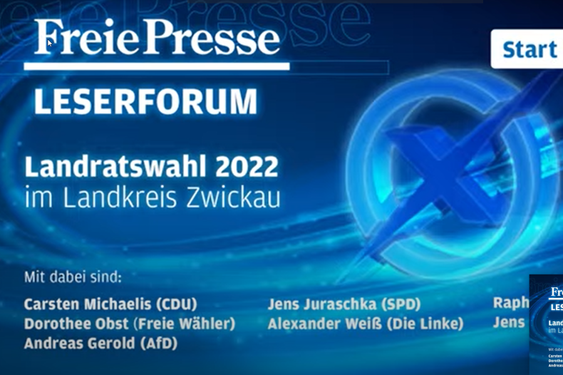 Wer wird neuer Landrat in Zwickau? Bewerber diskutieren im "Freie Presse"-Wahlforum live